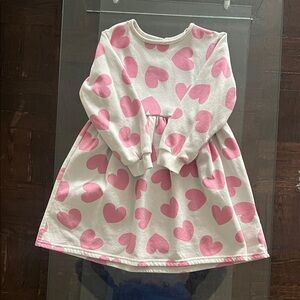 H&M Girls Pink Heart Dress